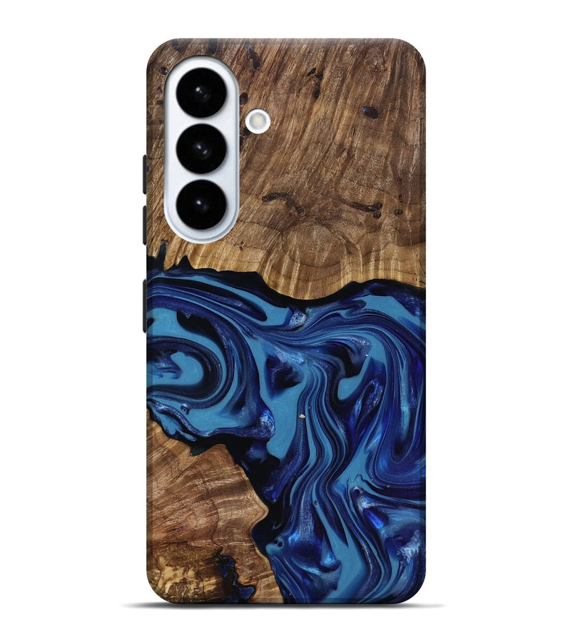 Galaxy S26 Plus Wood Live Edge Phone Case - Domenic (Blue, 818006)