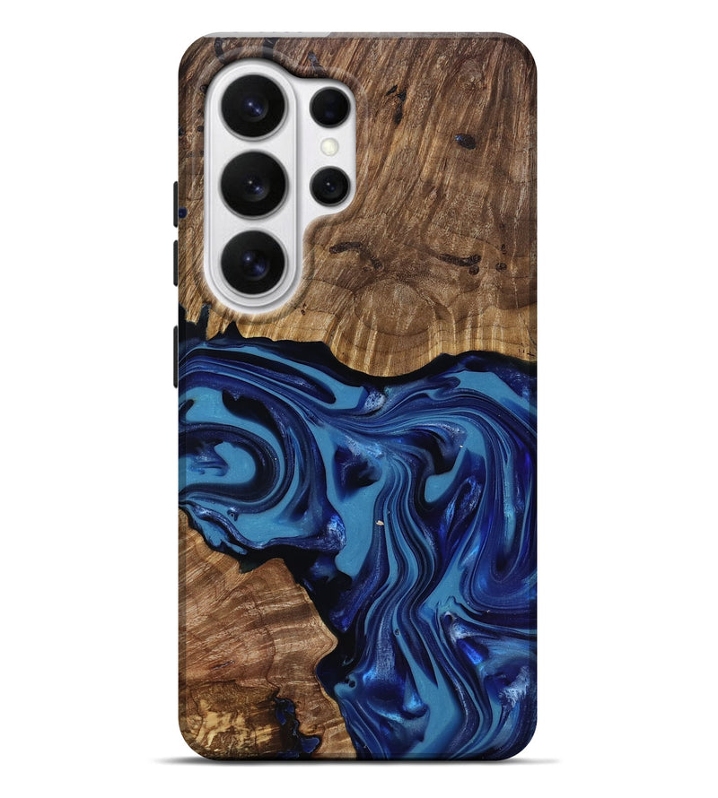 Galaxy S26 Ultra Wood Live Edge Phone Case - Domenic (Blue, 818006)