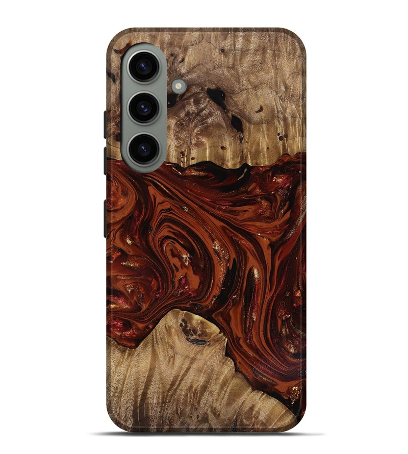 Galaxy S24 Plus Wood Live Edge Phone Case - Dequan (Red, 818009)