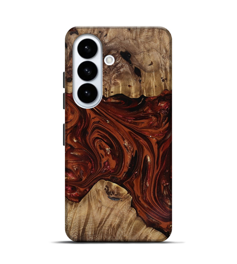 Galaxy S26 Wood Live Edge Phone Case - Dequan (Red, 818009)