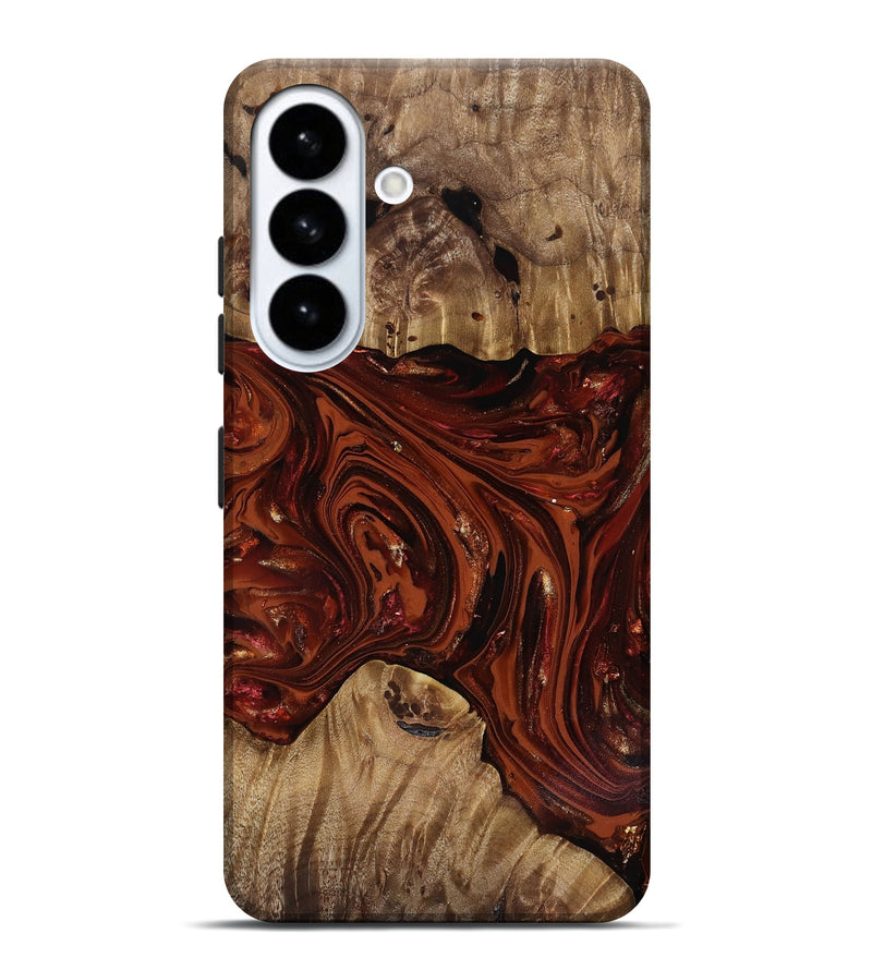Galaxy S26 Plus Wood Live Edge Phone Case - Dequan (Red, 818009)