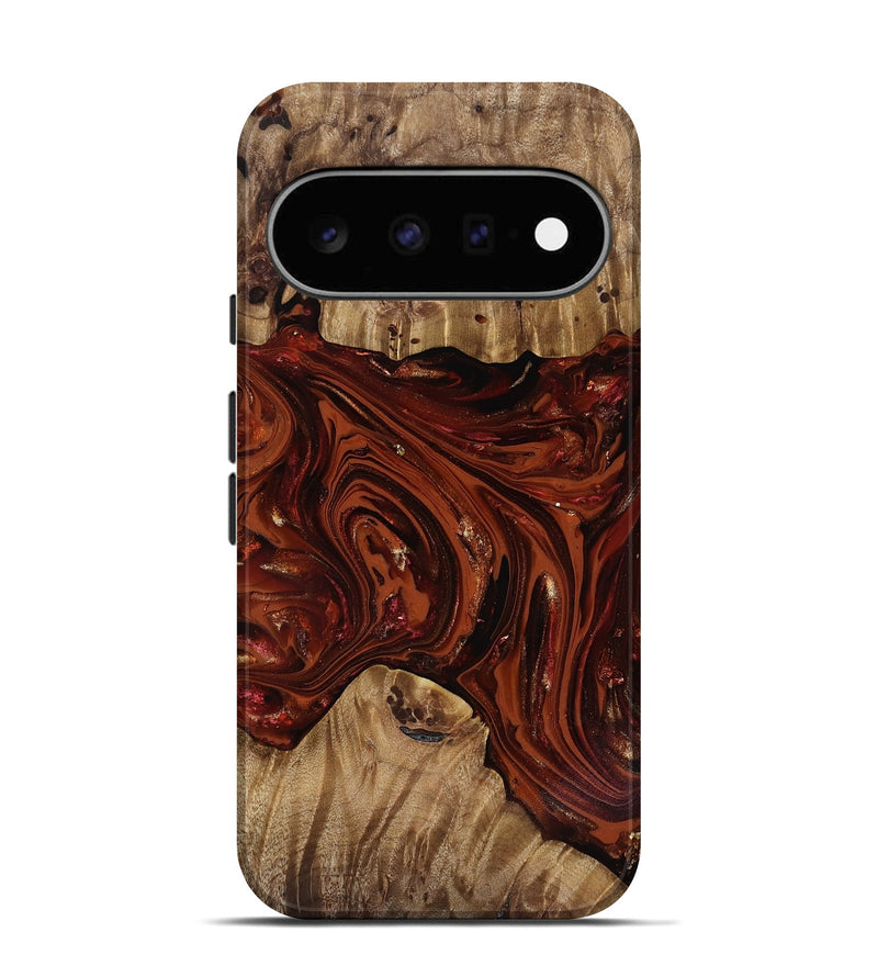 Pixel 11 Wood Live Edge Phone Case - Dequan (Red, 818009)