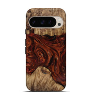 Pixel 9 Wood Live Edge Phone Case - Dequan (Red, 818009)