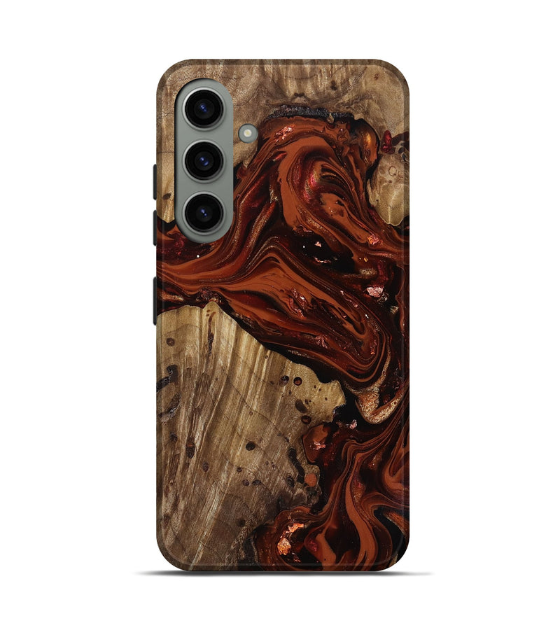 Galaxy S24 Wood Live Edge Phone Case - Manuela (Red, 818010)
