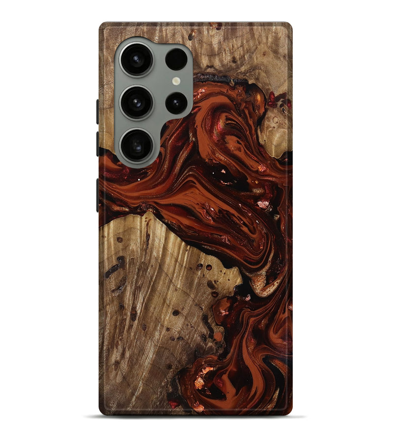 Galaxy S24 Ultra Wood Live Edge Phone Case - Manuela (Red, 818010)