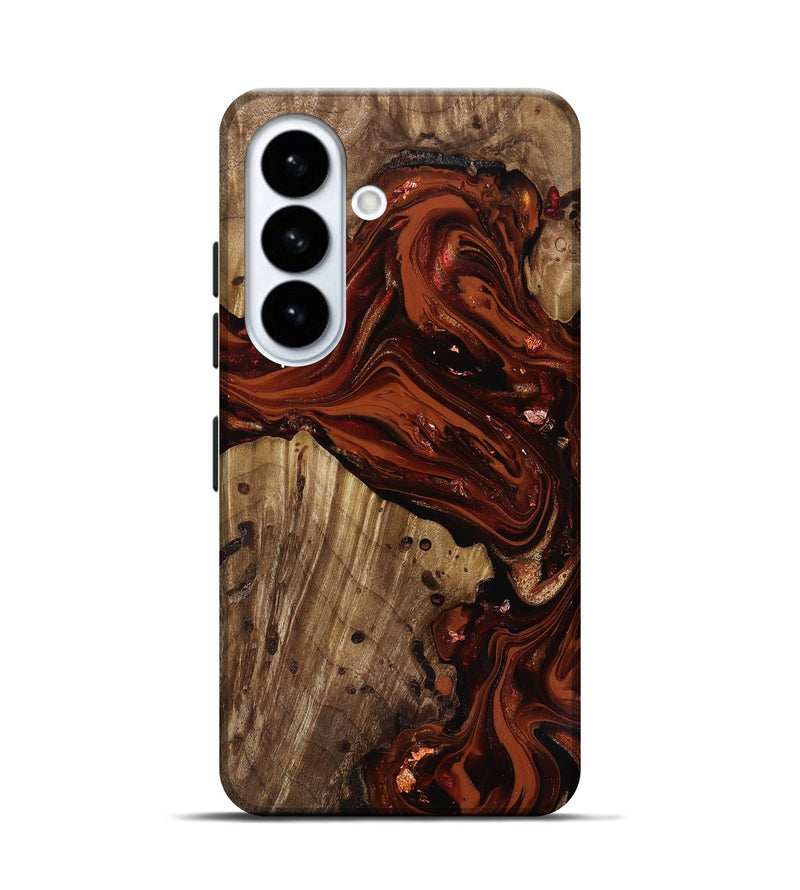 Galaxy S26 Wood Live Edge Phone Case - Manuela (Red, 818010)