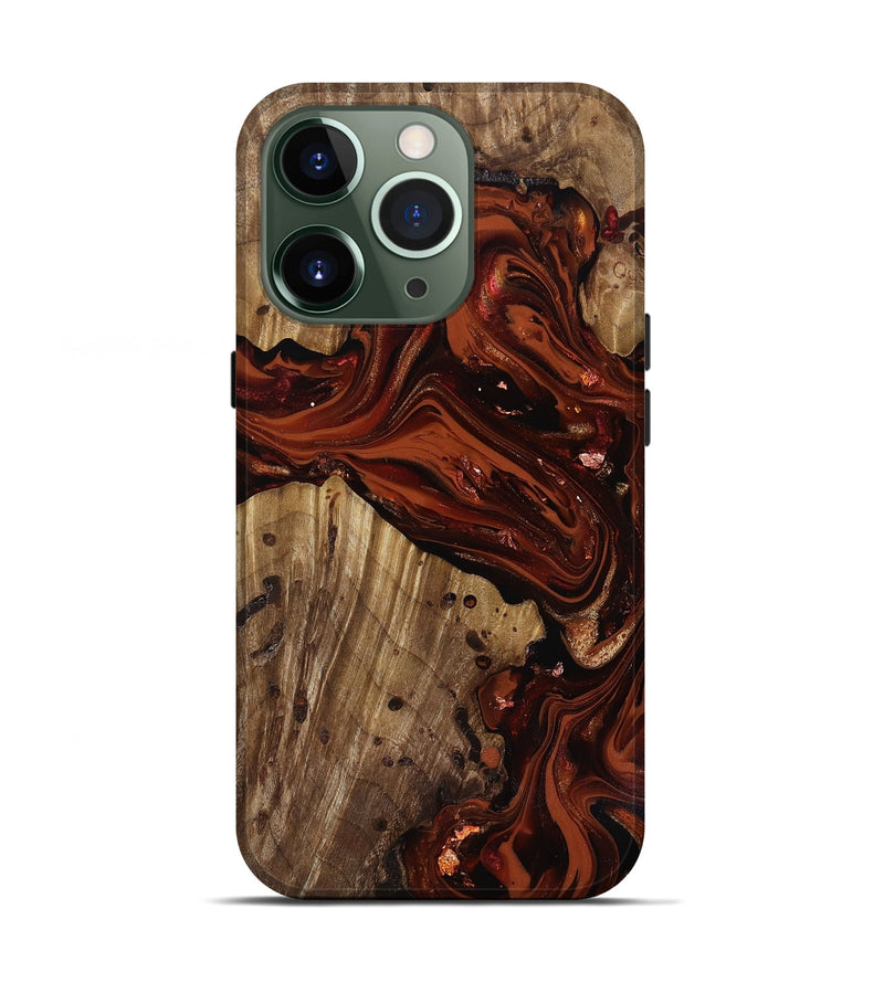 iPhone 13 Pro Wood Live Edge Phone Case - Manuela (Red, 818010)