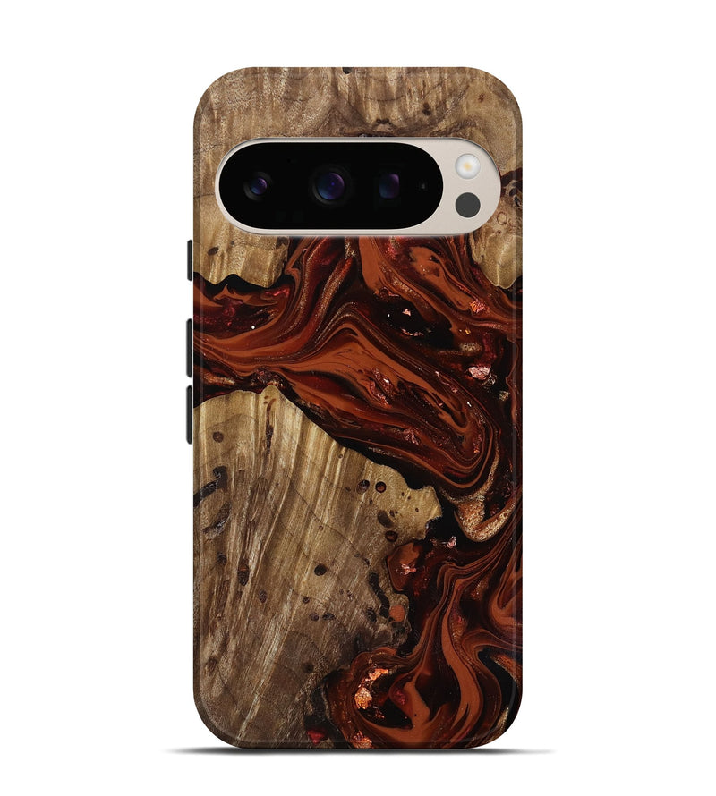 Pixel 10 Pro Wood Live Edge Phone Case - Manuela (Red, 818010)