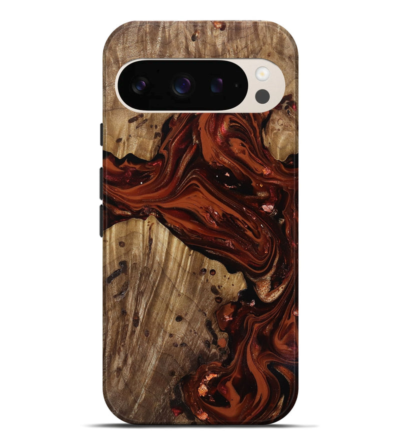 Pixel 10 Pro XL Wood Live Edge Phone Case - Manuela (Red, 818010)