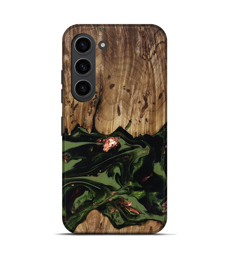 Galaxy S23 Wood Live Edge Phone Case - Sevyn (Green, 818017)