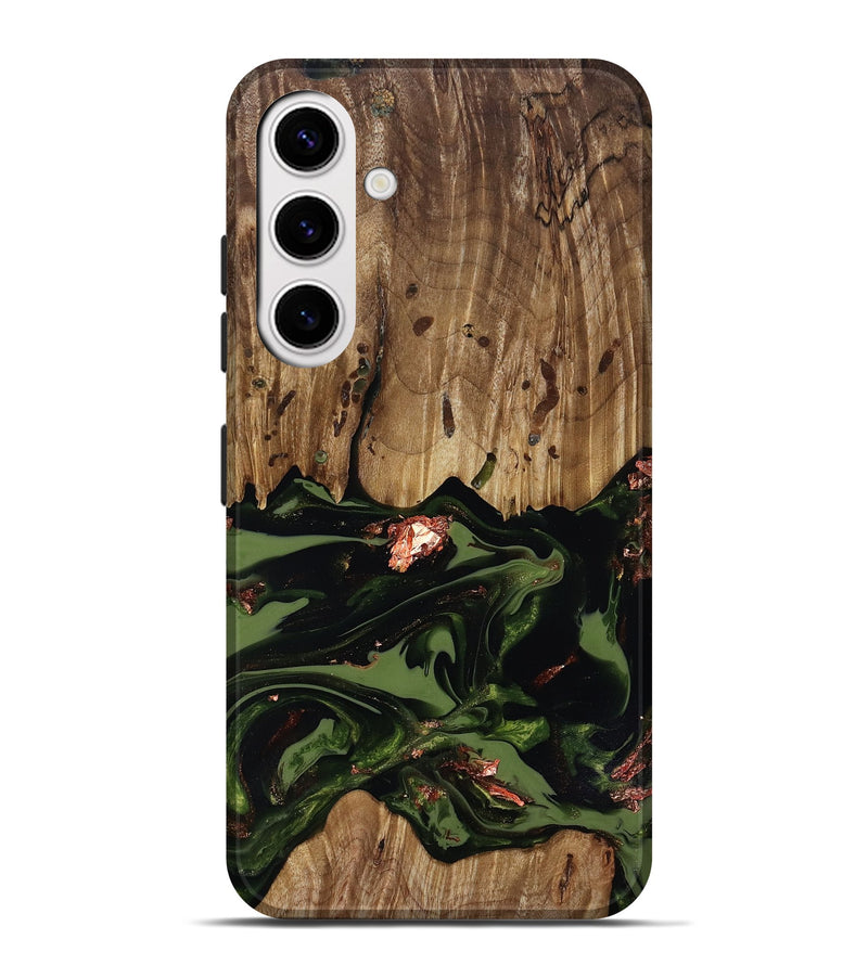 Galaxy S25 Plus Wood Live Edge Phone Case - Sevyn (Green, 818017)