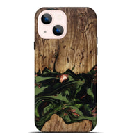 iPhone 14 Plus Wood Live Edge Phone Case - Sevyn (Green, 818017)