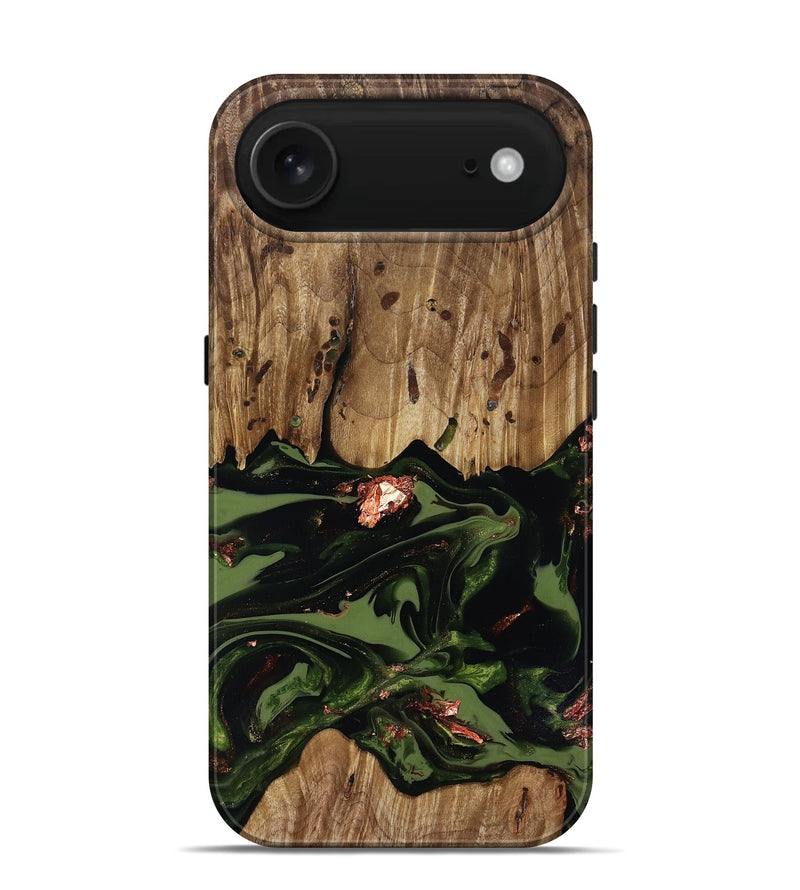 iPhone 17 Air Wood Live Edge Phone Case - Sevyn (Green, 818017)
