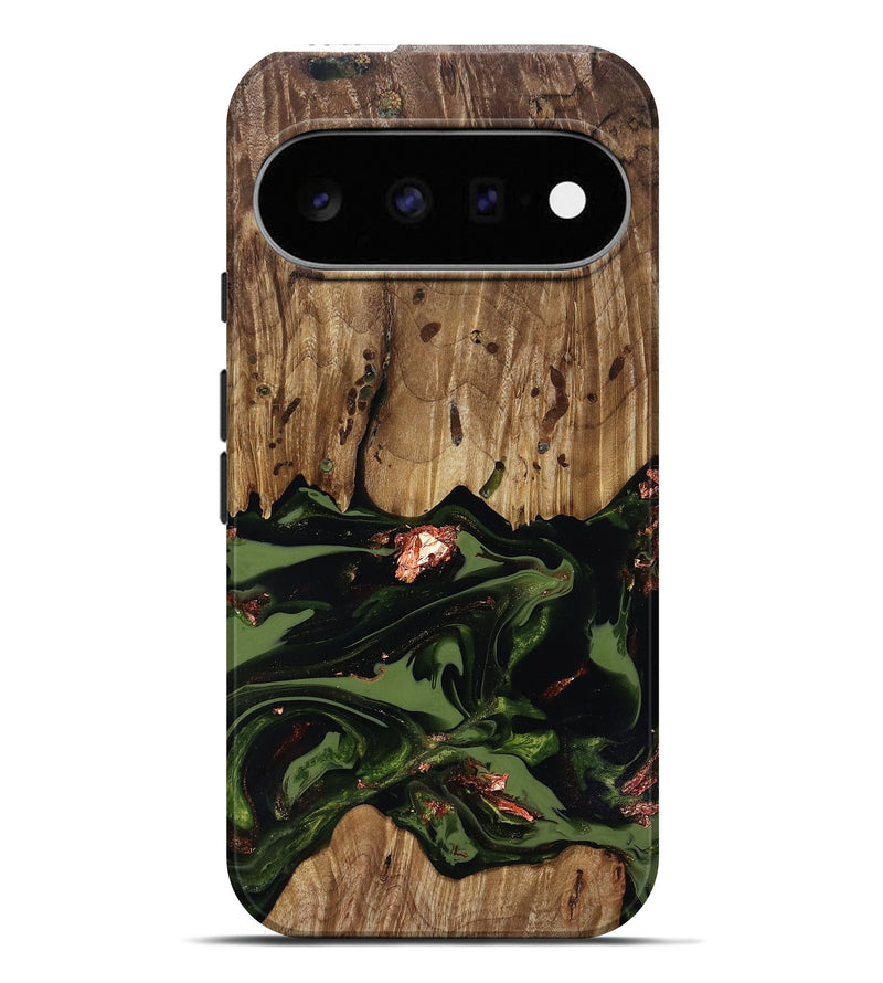 Pixel 11 Pro XL Wood Live Edge Phone Case - Sevyn (Green, 818017)