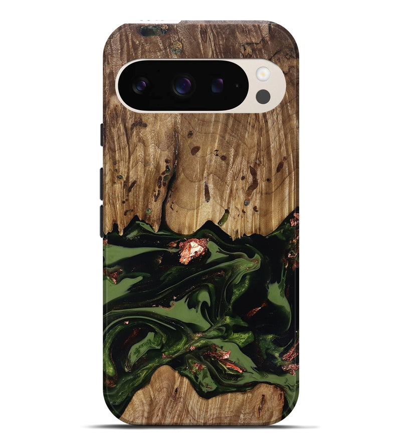 Pixel 9 Pro XL Wood Live Edge Phone Case - Sevyn (Green, 818017)