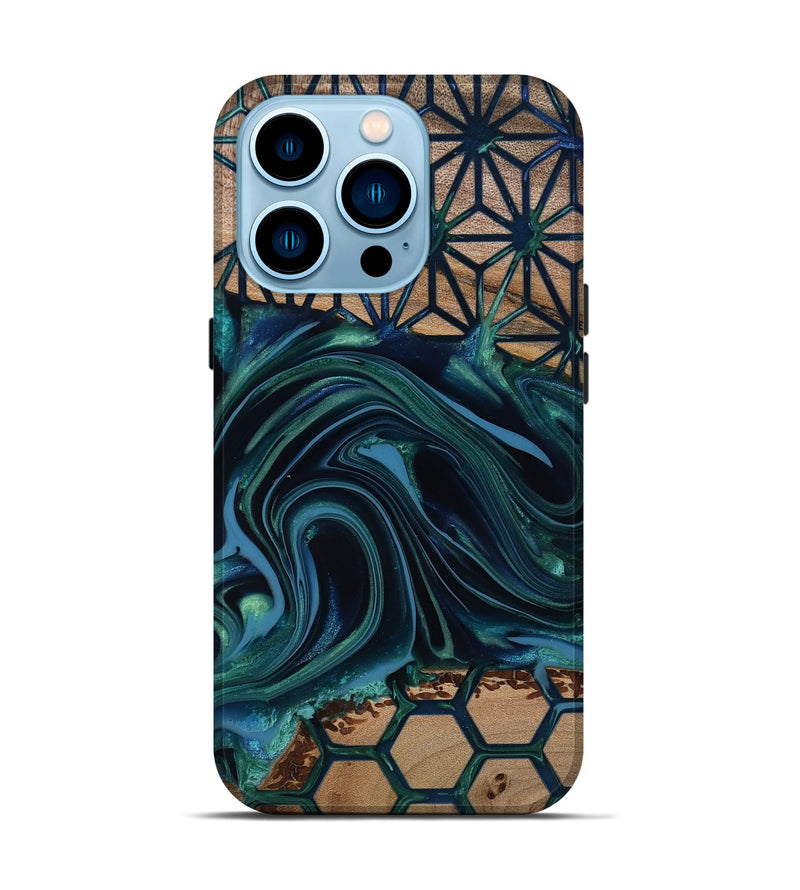 iPhone 14 Pro Wood Live Edge Phone Case - Rhianna (Pattern, 818020)
