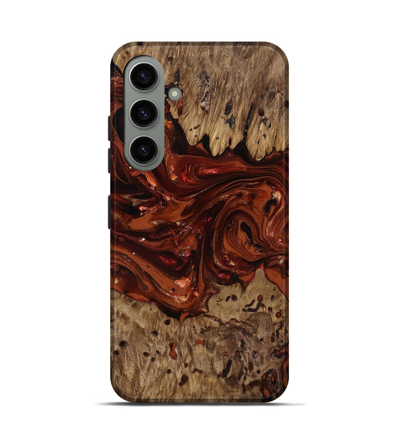 Galaxy S24 Wood Live Edge Phone Case - Deena (Red, 818021)