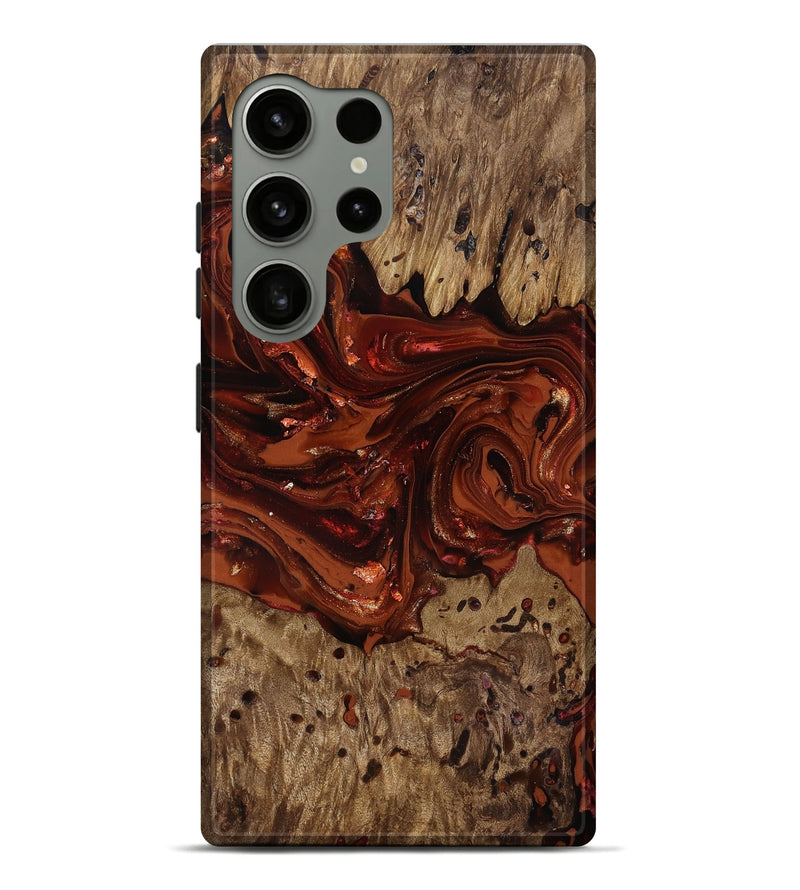 Galaxy S24 Ultra Wood Live Edge Phone Case - Deena (Red, 818021)