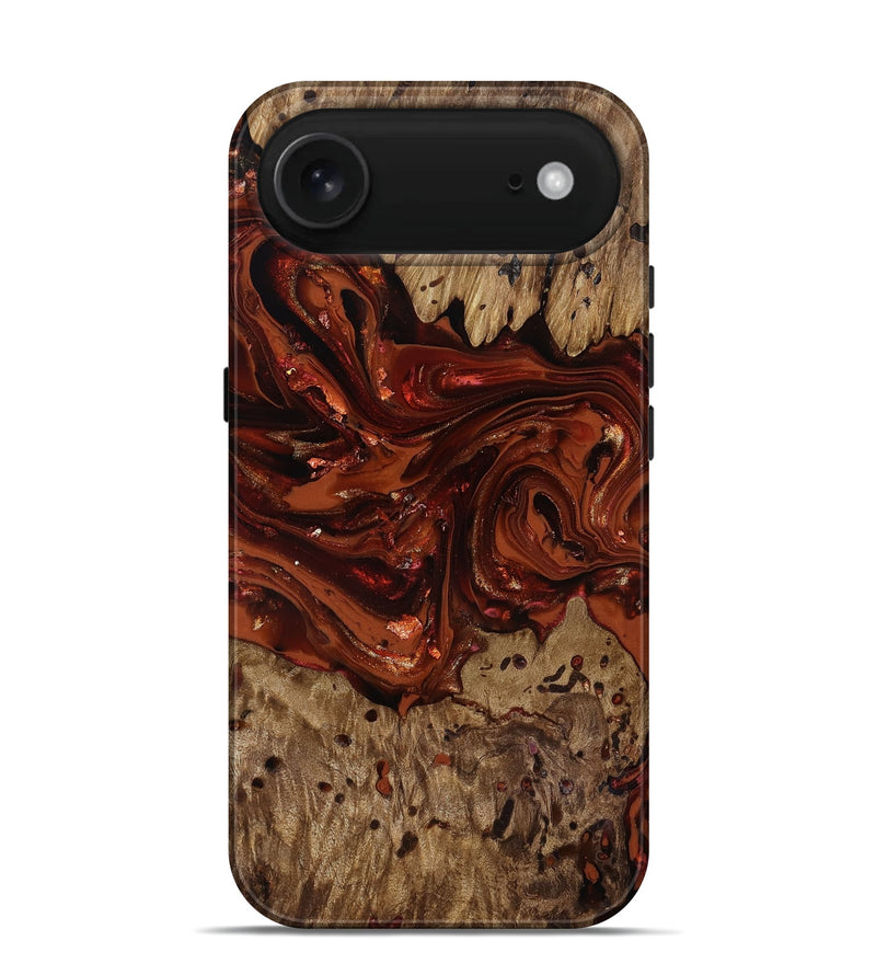 iPhone 17 Air Wood Live Edge Phone Case - Deena (Red, 818021)