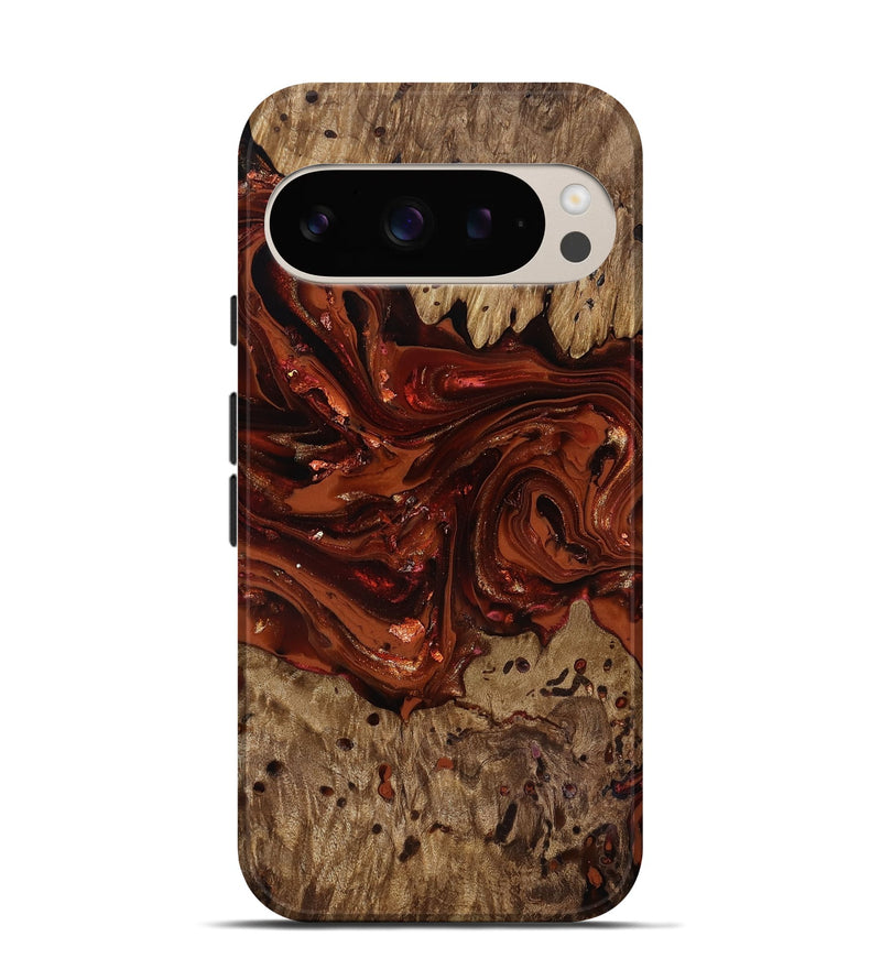 Pixel 9 Pro Wood Live Edge Phone Case - Deena (Red, 818021)