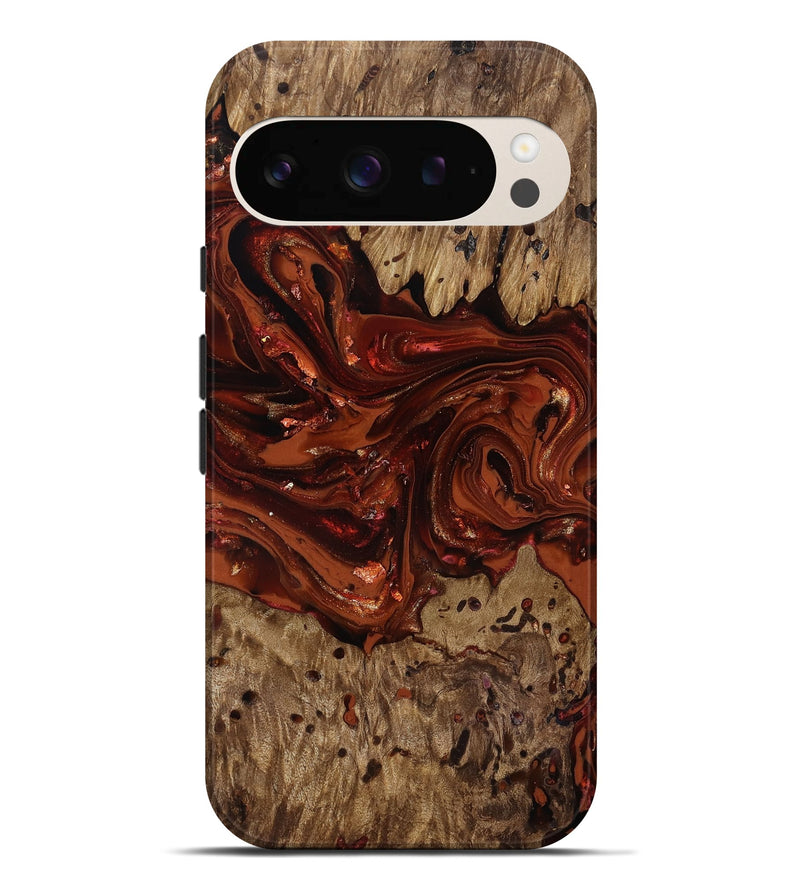 Pixel 9 Pro XL Wood Live Edge Phone Case - Deena (Red, 818021)