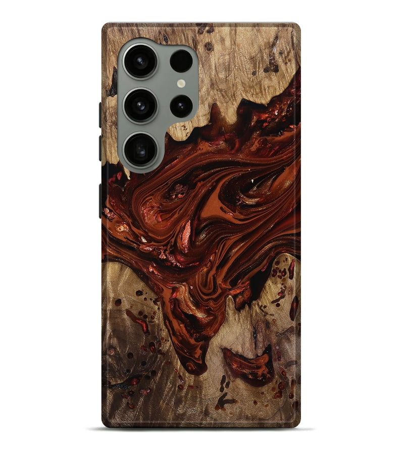 Galaxy S24 Ultra Wood Live Edge Phone Case - Kaylin (Red, 818022)