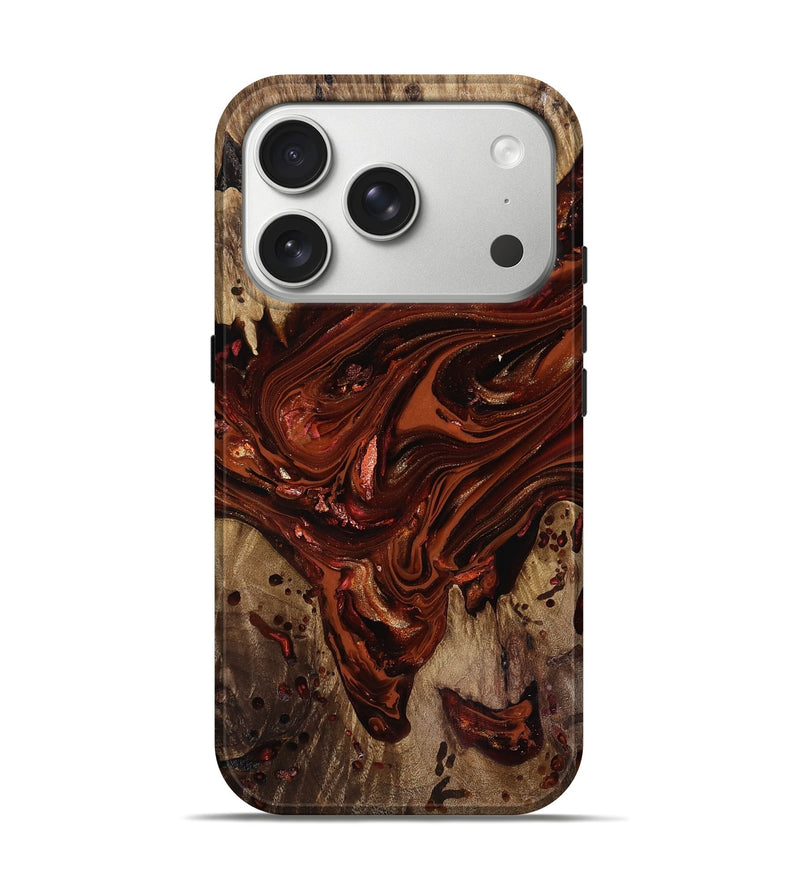 iPhone 17 Pro Wood Live Edge Phone Case - Kaylin (Red, 818022)