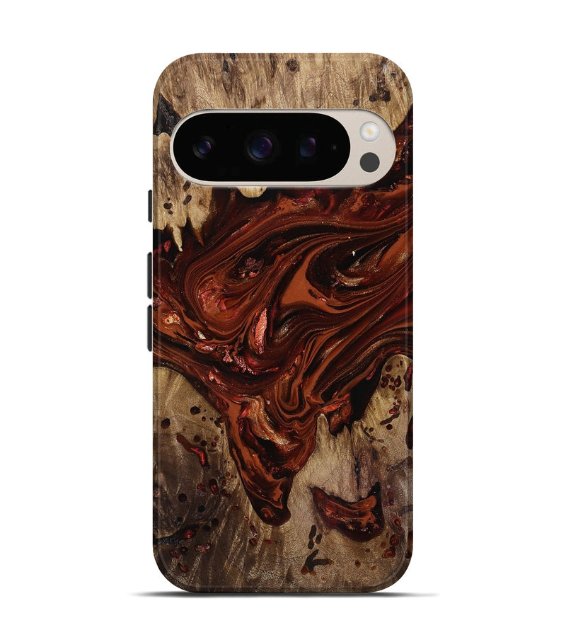 Pixel 10 Pro Wood Live Edge Phone Case - Kaylin (Red, 818022)