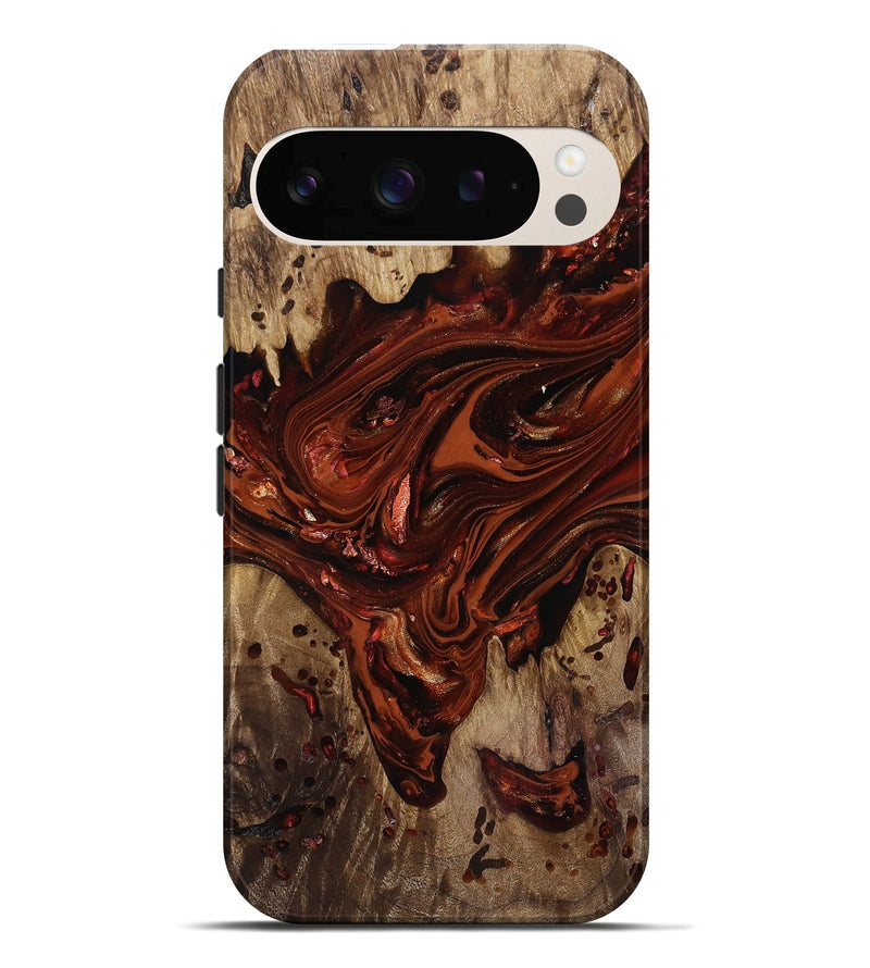 Pixel 10 Pro XL Wood Live Edge Phone Case - Kaylin (Red, 818022)