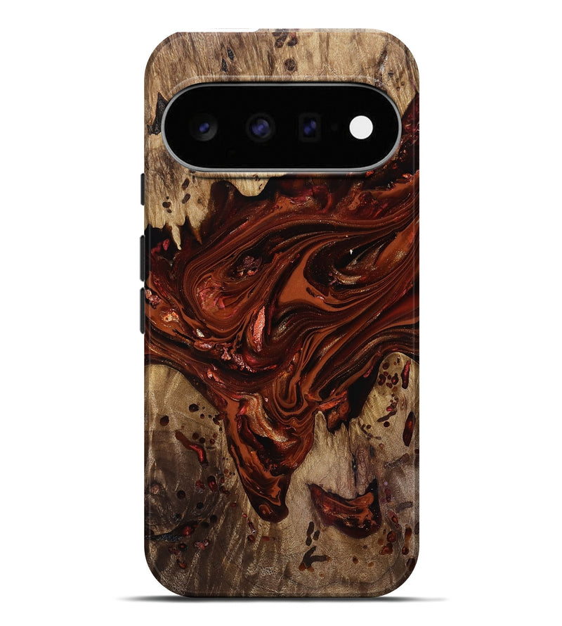 Pixel 11 Pro XL Wood Live Edge Phone Case - Kaylin (Red, 818022)