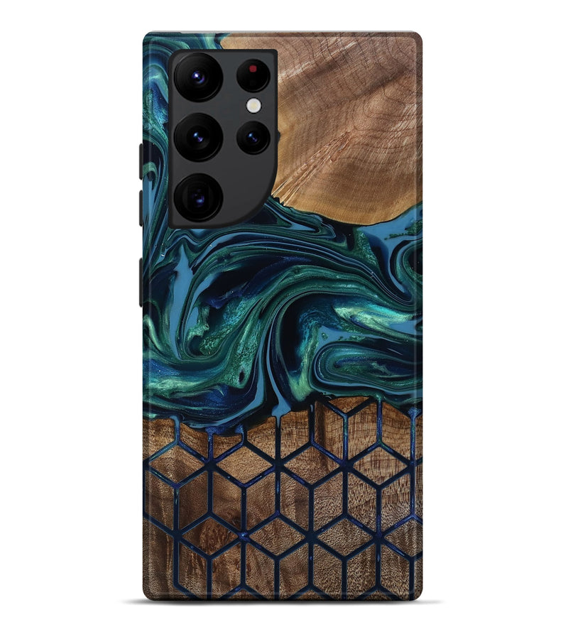 Galaxy S22 Ultra Wood Live Edge Phone Case - Myrtice (Pattern, 818023)