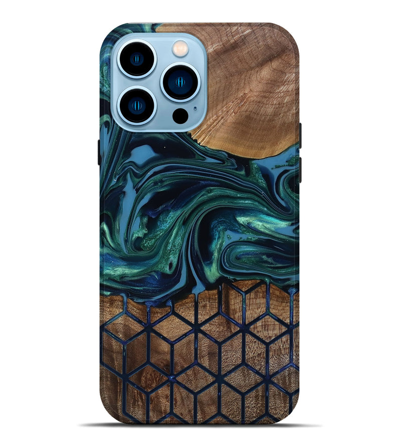 iPhone 14 Pro Max Wood Live Edge Phone Case - Myrtice (Pattern, 818023)