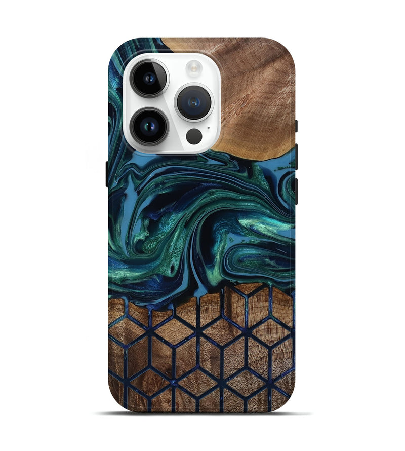 iPhone 15 Pro Wood Live Edge Phone Case - Myrtice (Pattern, 818023)