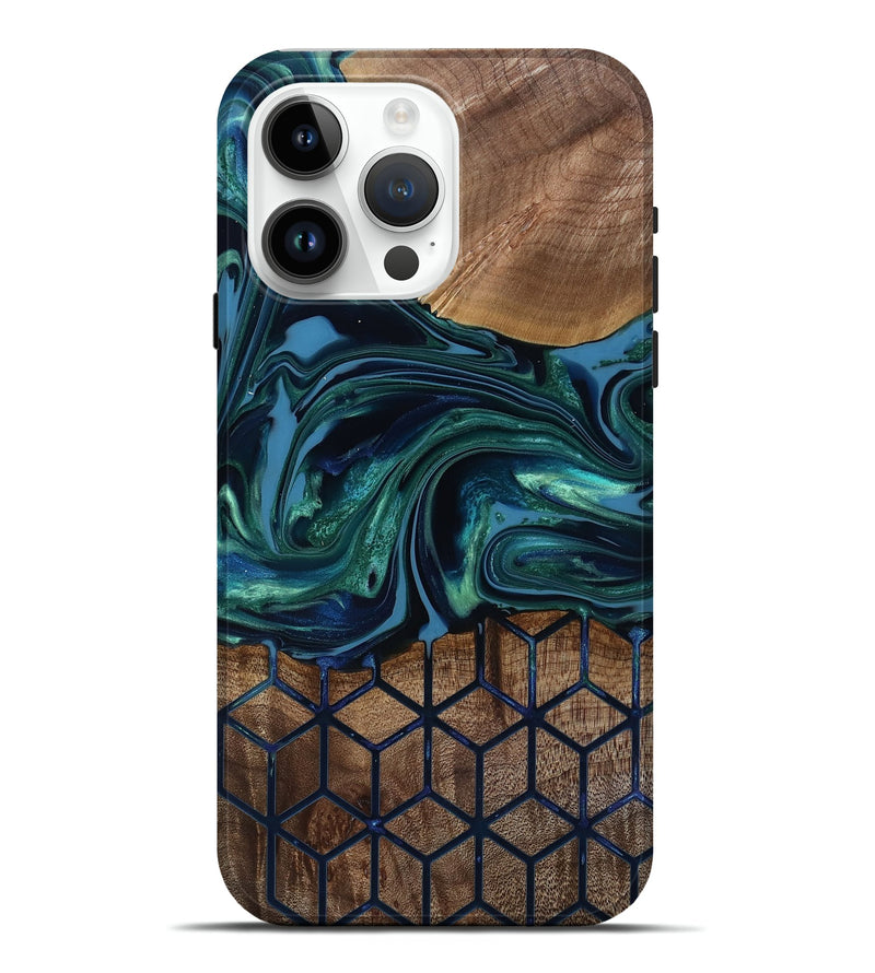 iPhone 15 Pro Max Wood Live Edge Phone Case - Myrtice (Pattern, 818023)