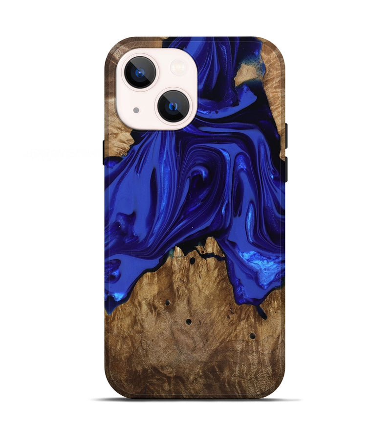 iPhone 13 Wood Live Edge Phone Case - Rogers (Blue, 818032)
