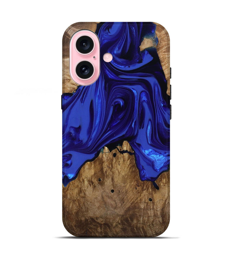 iPhone 17 Wood Live Edge Phone Case - Rogers (Blue, 818032)