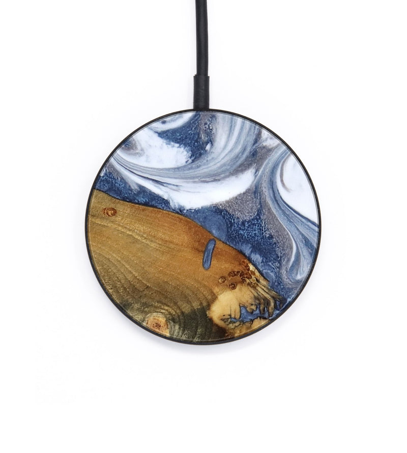 Circle Wood Wireless Charger - Dario (Blue, 818047)