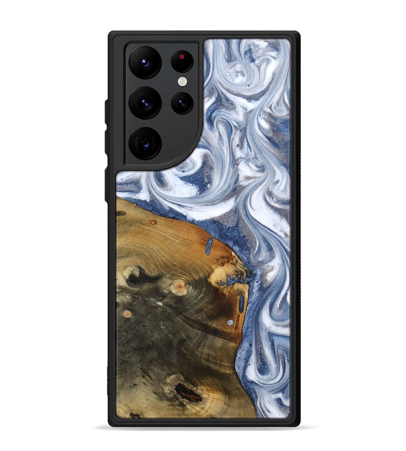Galaxy S22 Ultra Wood Phone Case - Dario (Blue, 818047)