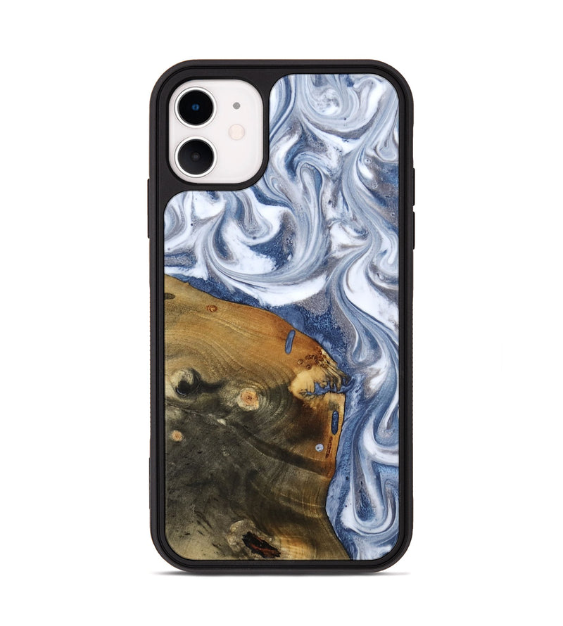 iPhone 11 Wood Phone Case - Dario (Blue, 818047)