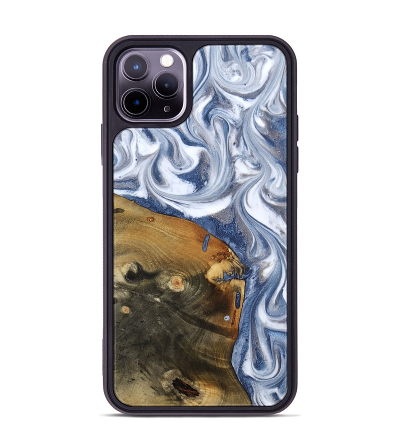 iPhone 11 Pro Max Wood Phone Case - Dario (Blue, 818047)
