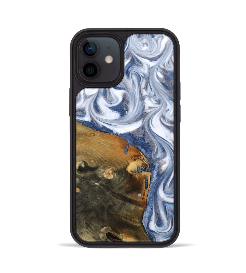 iPhone 12 Wood Phone Case - Dario (Blue, 818047)
