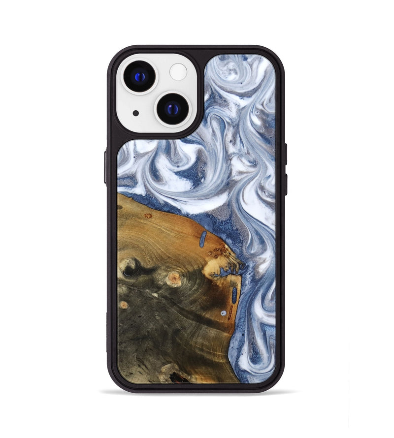 iPhone 13 Wood Phone Case - Dario (Blue, 818047)