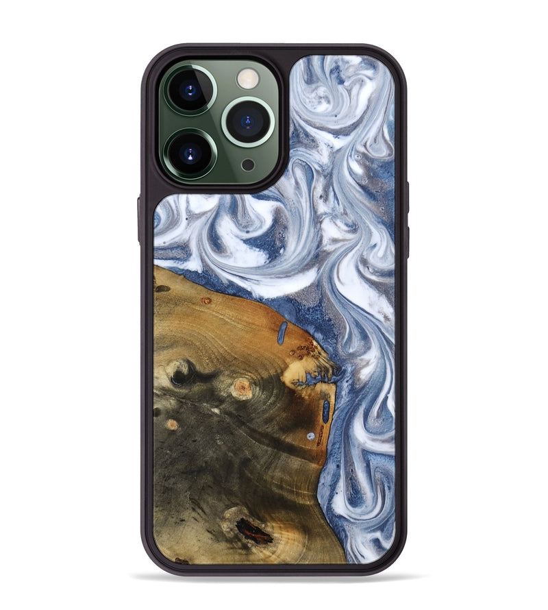 iPhone 13 Pro Max Wood Phone Case - Dario (Blue, 818047)