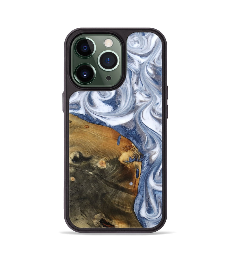 iPhone 13 Pro Wood Phone Case - Dario (Blue, 818047)