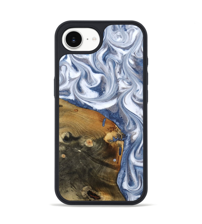 iPhone 16e Wood Phone Case - Dario (Blue, 818047)