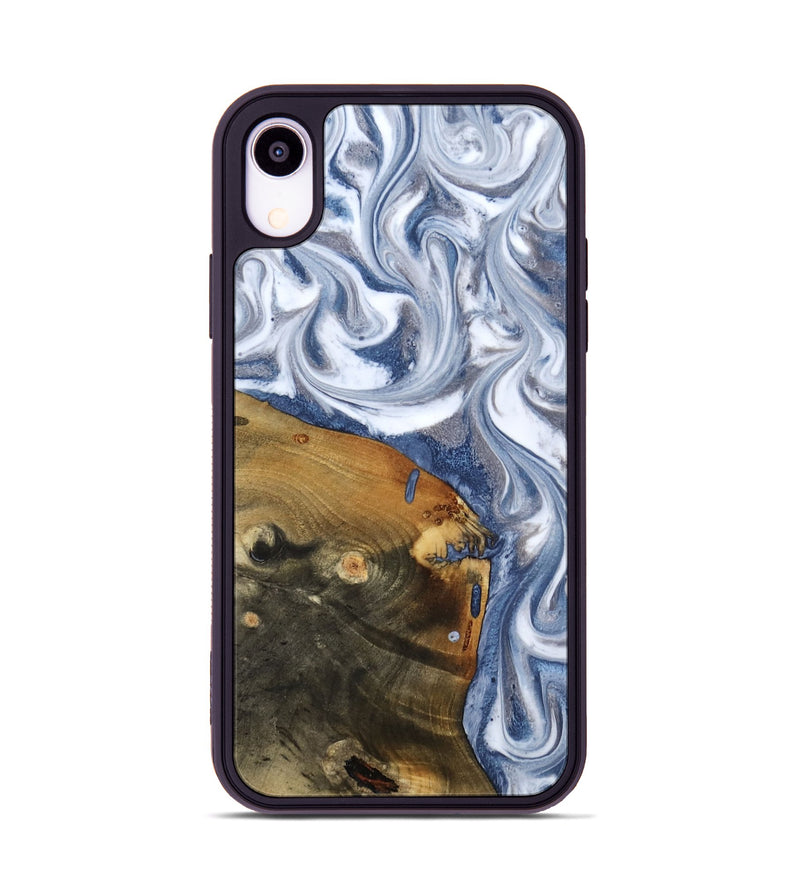 iPhone Xr Wood Phone Case - Dario (Blue, 818047)