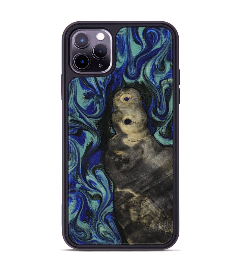 iPhone 11 Pro Max Wood Phone Case - Alaiya (Blue, 818050)