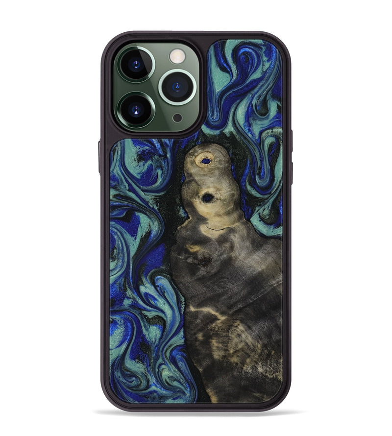 iPhone 13 Pro Max Wood Phone Case - Alaiya (Blue, 818050)