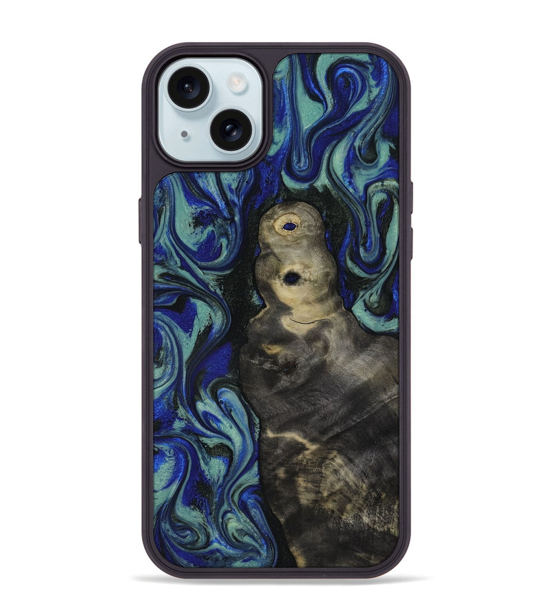 iPhone 15 Plus Wood Phone Case - Alaiya (Blue, 818050)