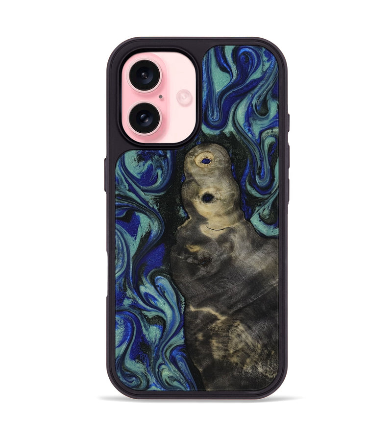 iPhone 16 Wood Phone Case - Alaiya (Blue, 818050)